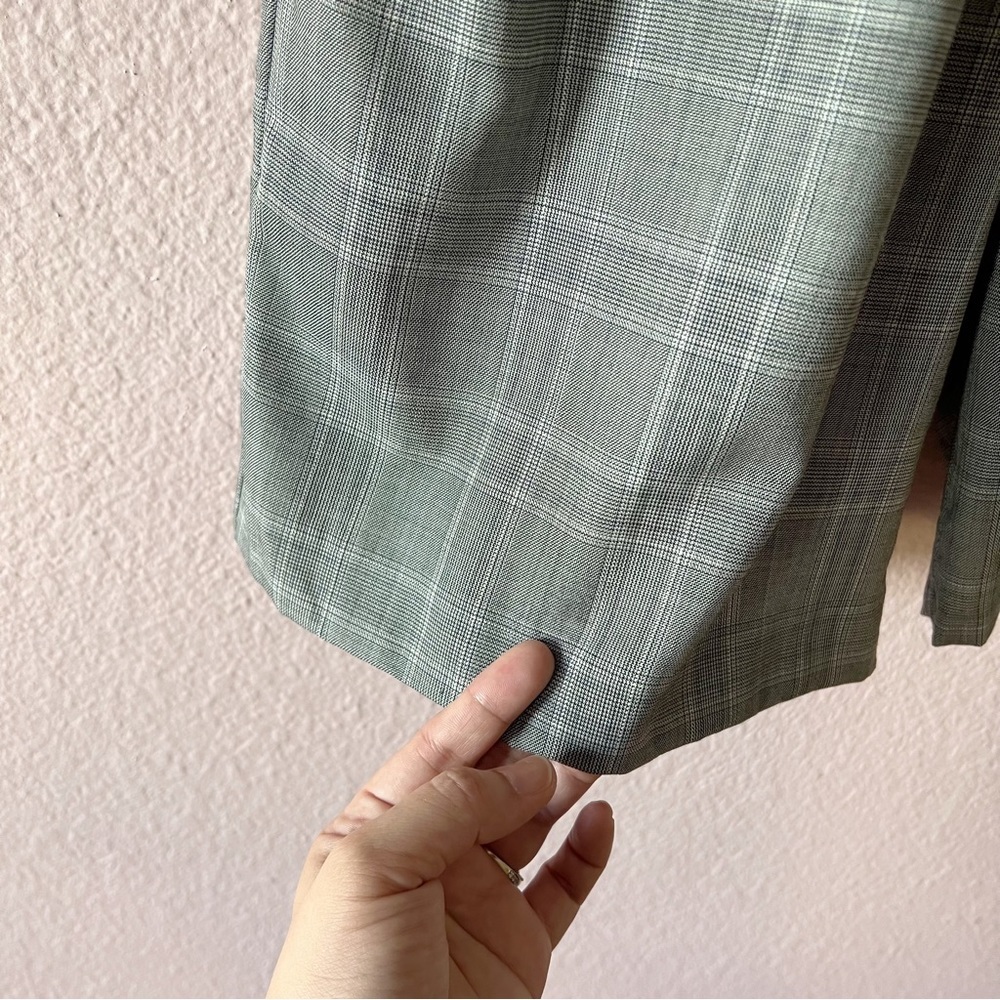 R13 Womens Baggy Long Short Grey Plaid  Wool Blend Size Large - Picture 9 of 12